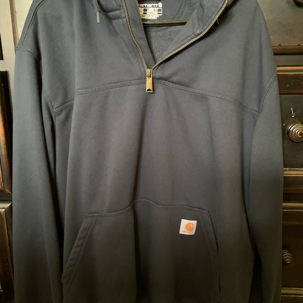 Carhartt Navy Blue Pullover Hoodie